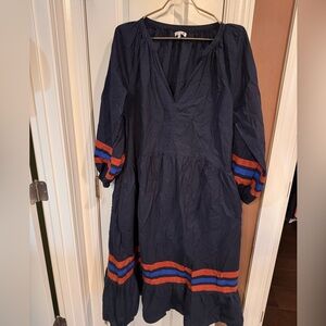 Sundry varsity stripe dress in Navy